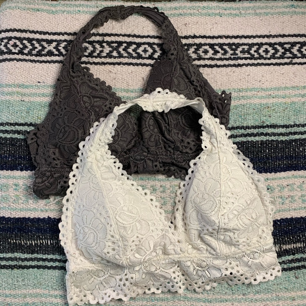 2 Aeropostale halter bralettes
